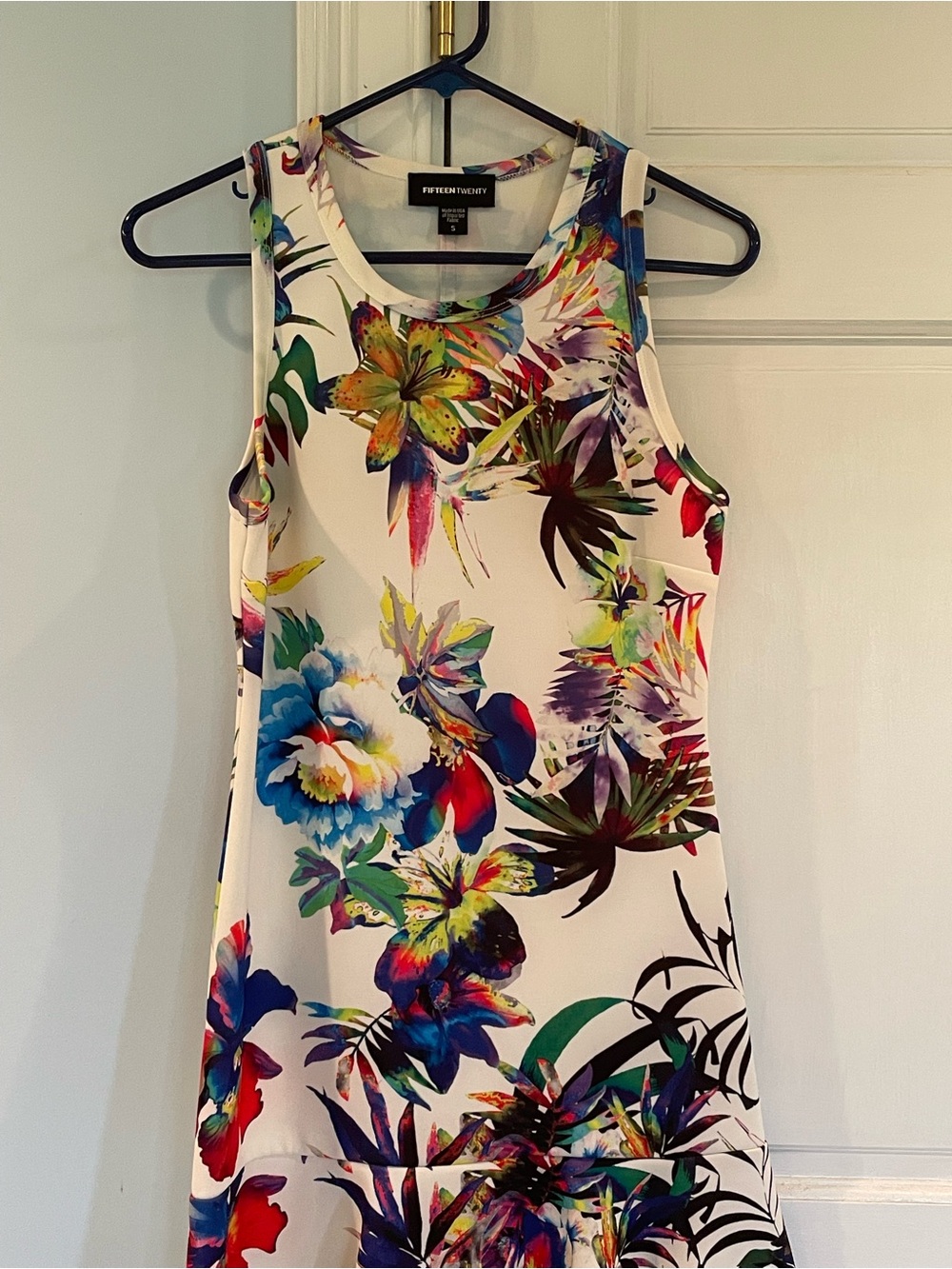 White Multicolor Floral Dress